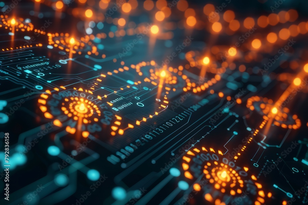 digital technology, global word network and technology concept digital technology, global word network and technology concept