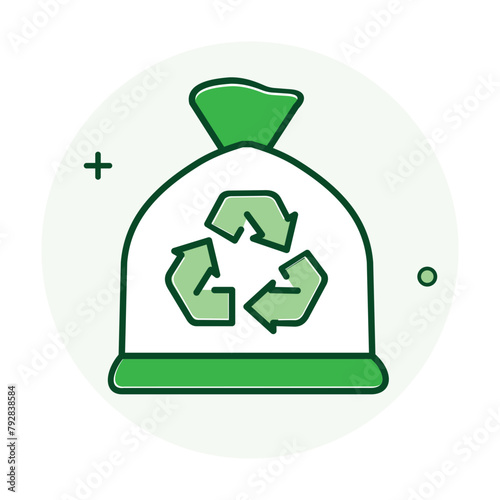 Waste Recycling Icon Showcasing the process of reusing and transforming waste materials into valuable resources.