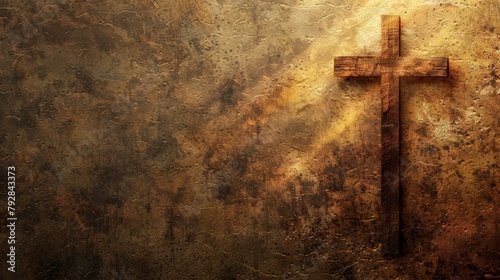 The Christian cross symbolizes the sacrifice and redemption of Jesus Christ in the Christian faith.