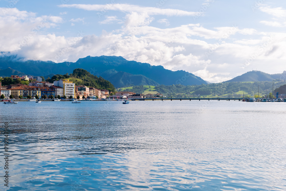 Naklejka premium Fishing village of Ribadesella. Asturias - Spain