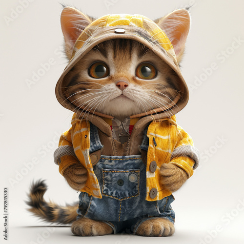 cat wear a jacket (ID: 792845330)