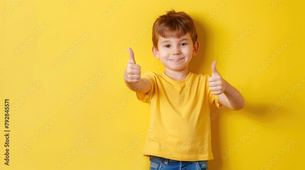 Cheerful young man with thumbs up, smiling happily Cheerful young man with thumbs up, smiling happily