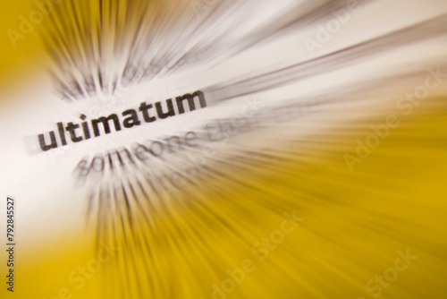 Ultimatum - Final Demand for payment
