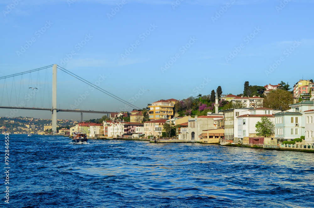 view of the bosphorus and the bridge, istanbul