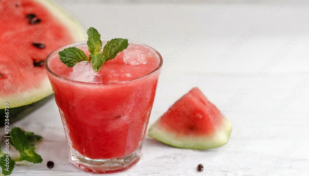 Watermelon juice on white wooden background. Watermelon juice on white wooden background.