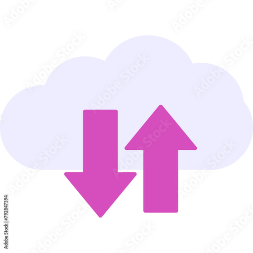 Cloud Upload And Download Icon