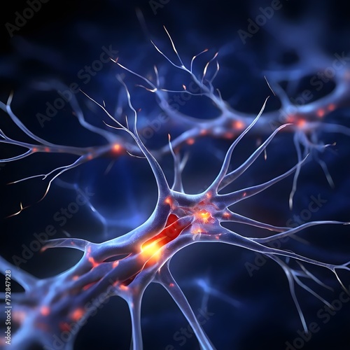 3D Rendered Illustration Of Neurons