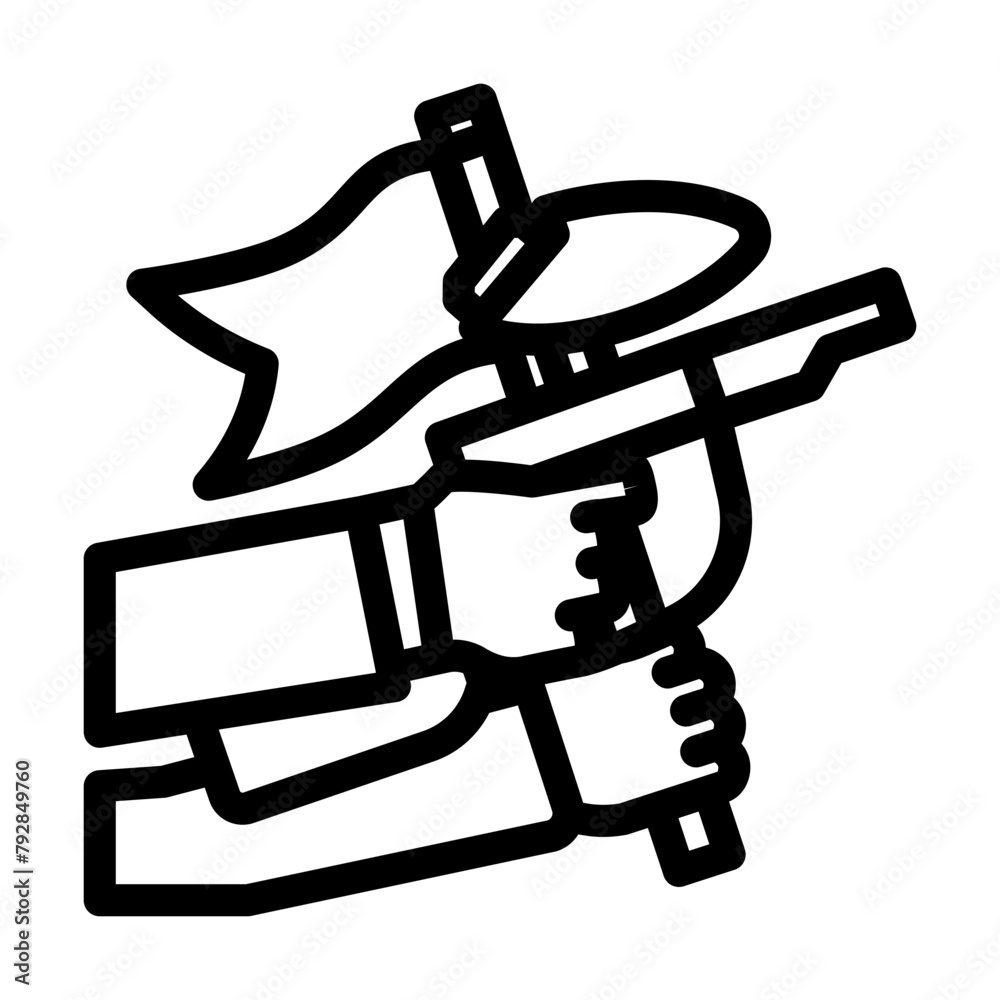 team paintball game line icon vector. team paintball game sign. isolated contour symbol black illustration team paintball game line icon vector. team paintball game sign. isolated contour symbol black illustration