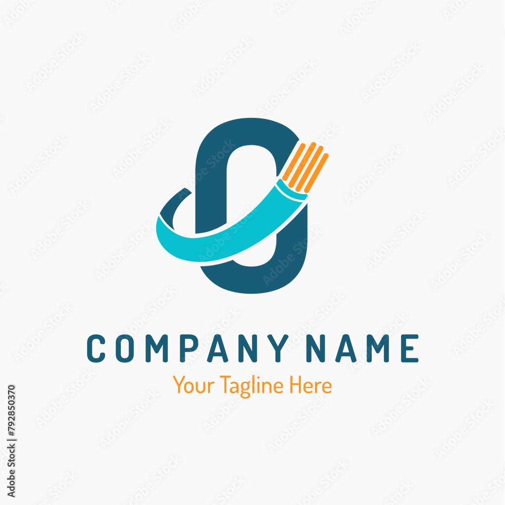 Initial Letter O with Fiber Optic, Electric Wire for Technology Business Logo Idea. Connection, Cabling Provider Repair Logo Vector Initial Letter O with Fiber Optic, Electric Wire for Technology Business Logo Idea. Connection, Cabling Provider Repair Logo Vector