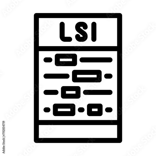 latent semantic indexing lsi seo line icon vector. latent semantic indexing lsi seo sign. isolated contour symbol black illustration