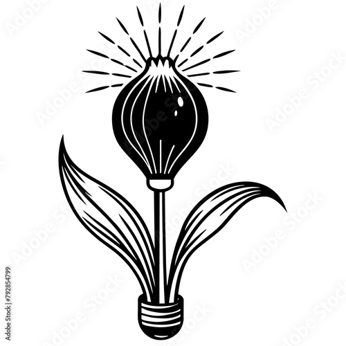 papyrus stem and bulb - Vector - Vector art - Vector illustration - Vector design - Latest Vector - Ultimate Vector - Premium Vector - Vector pro - Premium illustration