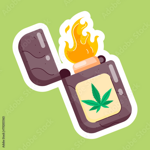 Weed Flat Stickers