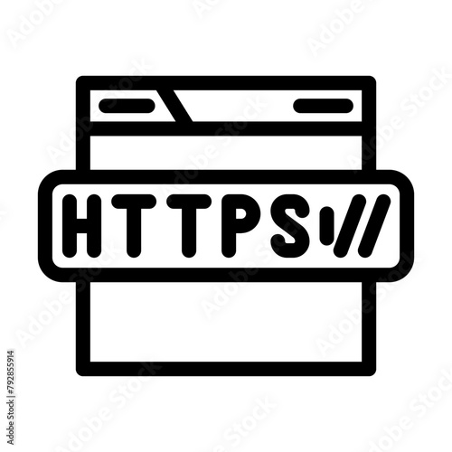 https seo line icon vector. https seo sign. isolated contour symbol black illustration