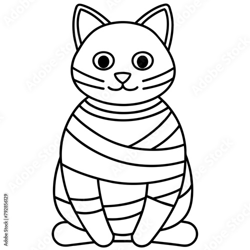 mummy cat figurine - Vector - Vector art - Vector illustration - Vector design - Latest Vector - Ultimate Vector - Premium Vector - Vector pro - Premium illustration