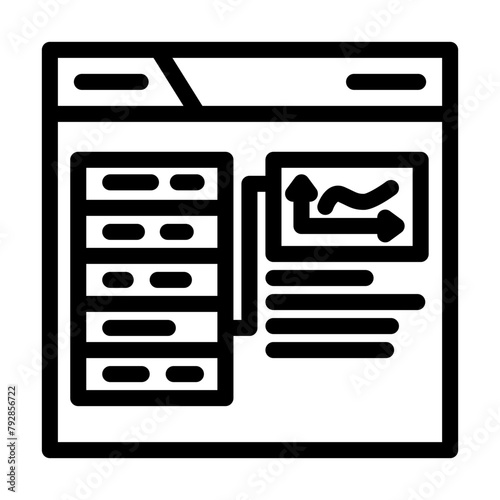 niche authority seo line icon vector. niche authority seo sign. isolated contour symbol black illustration