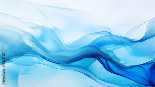 Dynamic Blue Ink Flow Abstract Art for Creative Background