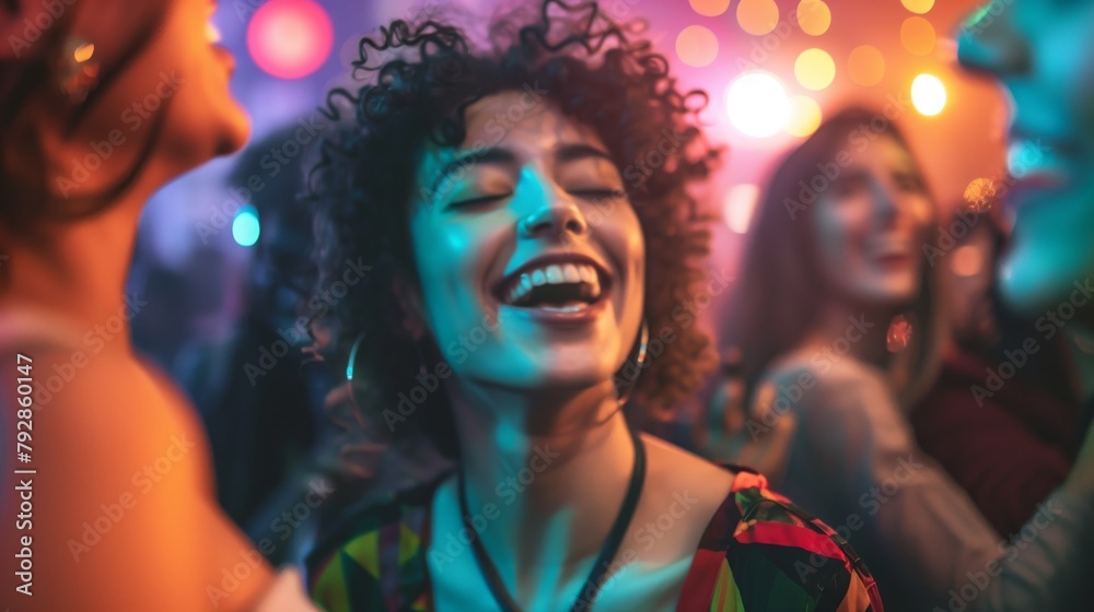 Freunde feiern und tanzen Freunde feiern und tanzen