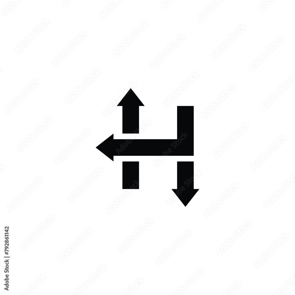 letter H simple direction logo symbol vector letter H simple direction logo symbol vector