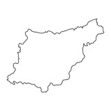 Map of the Province of a Gipuzkoa, administrative division of Spain. Vector illustration.