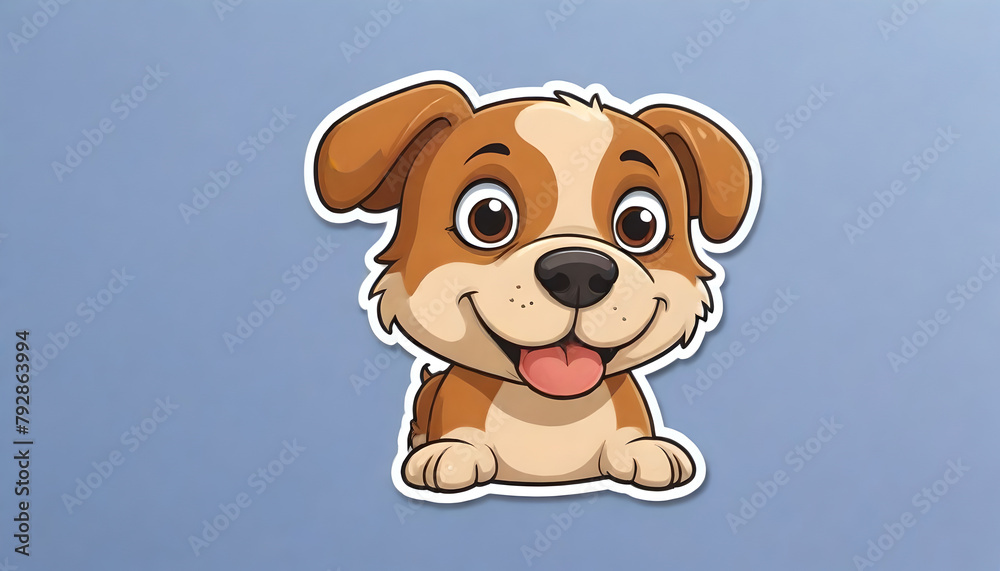 sticker of a cartoon dog sticker of a cartoon dog