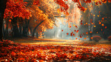Beautiful autumn landscape with colorful foliage