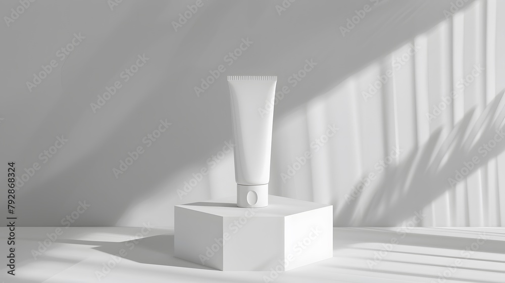 Cosmetic Tube Package, Container Skin Care Cream on white Background. Cosmetic Tube Package, Container Skin Care Cream on white Background.