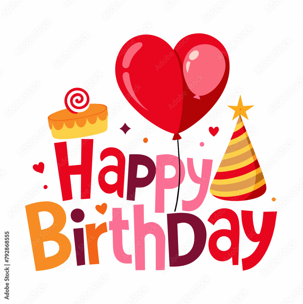 Happy Birthday text vector illustration (7) Happy Birthday text vector illustration (7)