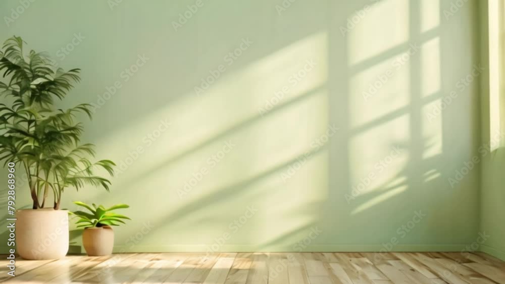 video empty space and two potted ornamental plants