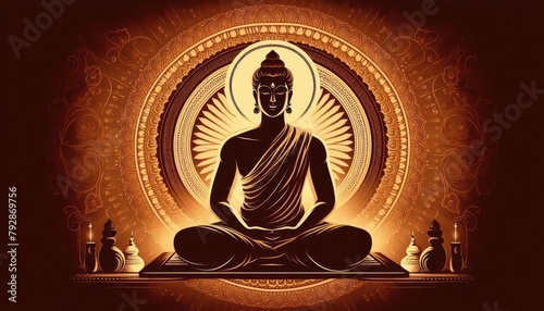 Buddha Purnima, Vesak Day, Buddhism, Buddha Jayanti Banner for Social Media Post, Vector Art Illustration