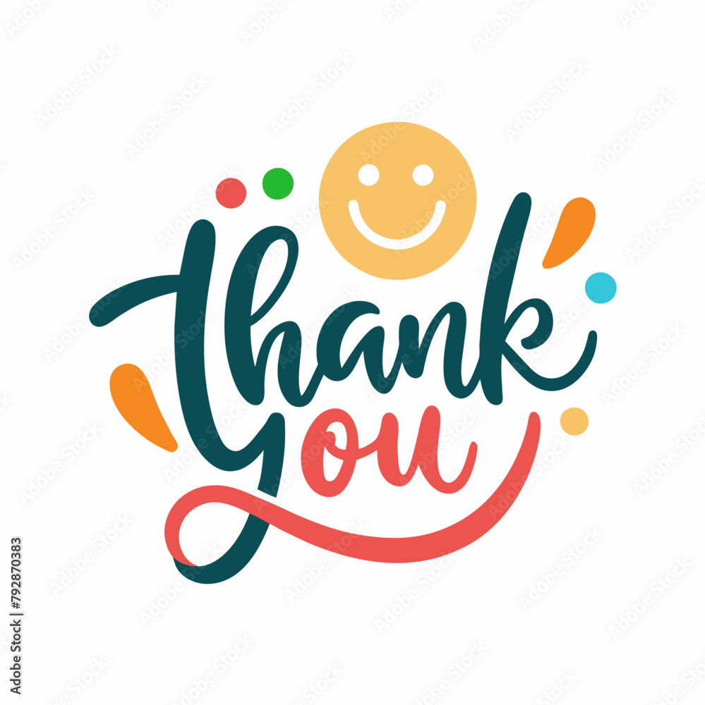 Fototapeta premium Thank You text vector (5)