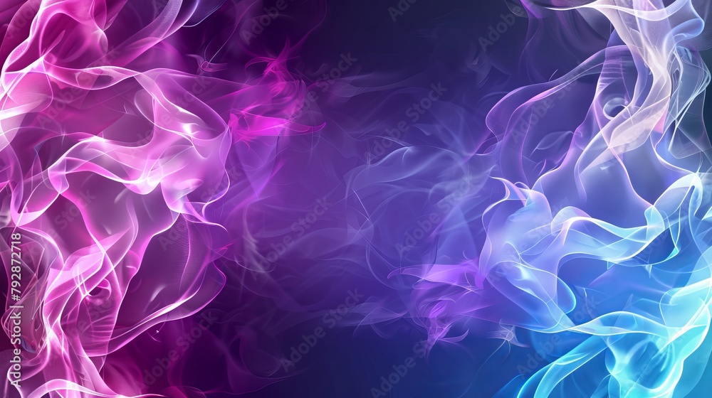 Template for a color flyer with transparent smoke