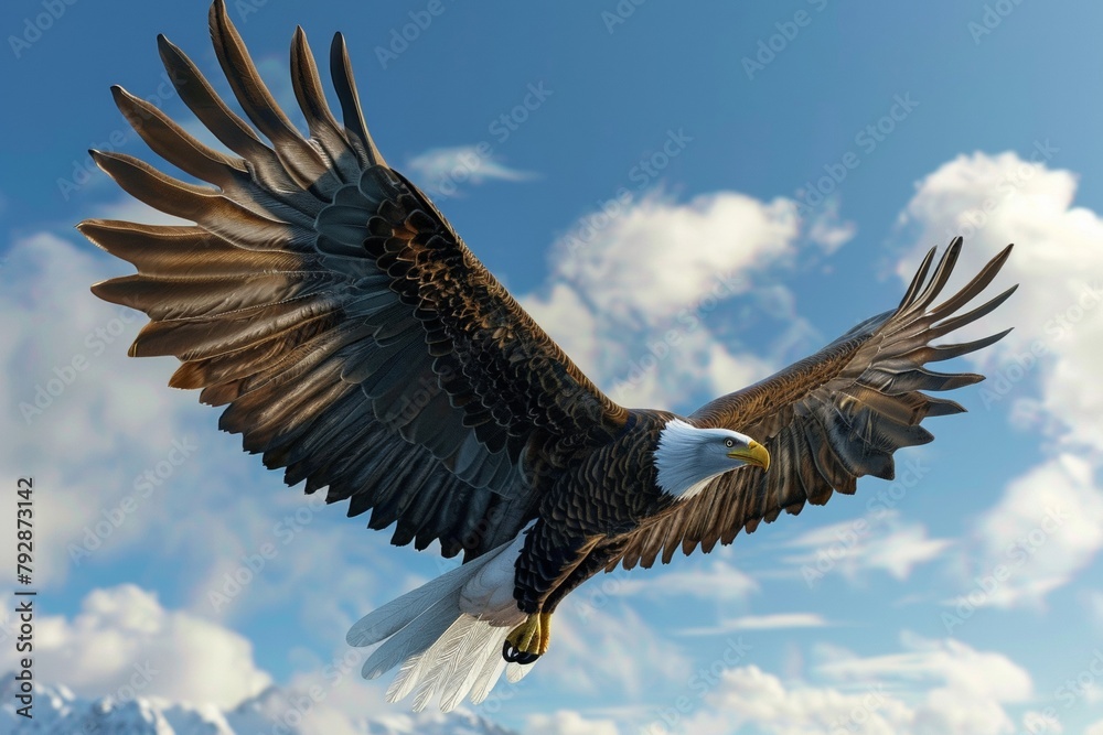 Fototapeta premium The eagle is flying