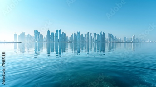 Doha's Skyline with Corniche and West Bay photo