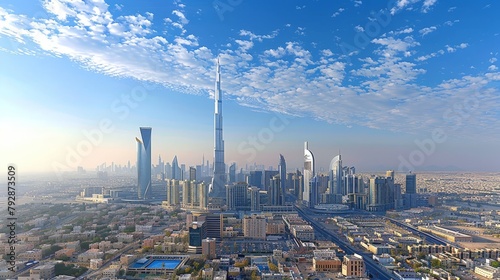 Riyadh's Skyline with Faisaliyah Center and Kingdom Centre photo