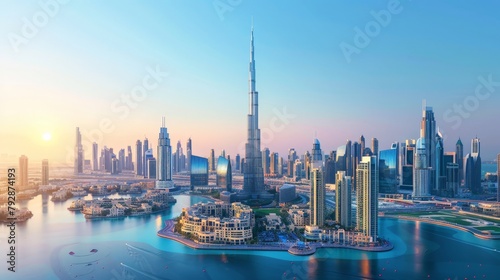 Dubai s Skyline with Burj Khalifa