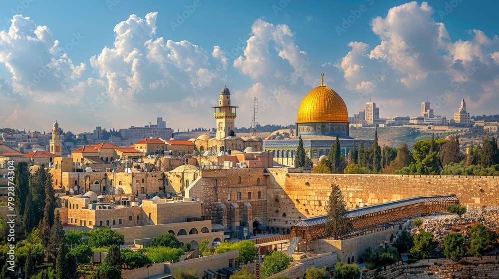 Jerusalem's Skyline with Dome of the Rock