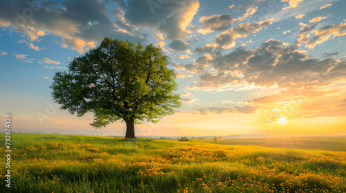 Beautiful landscape with tree