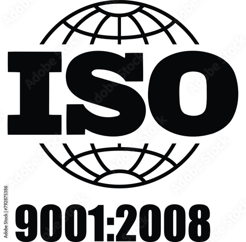 Certified Company Certificate ISO 9001:2008 Black vector, Quality Certificate, iso mark certification