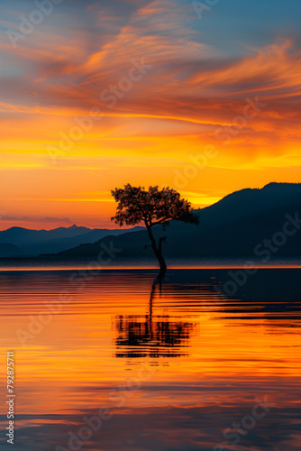 Resplendent Sunset: A Harmonious Display of Nature's Tranquility © Dorothy
