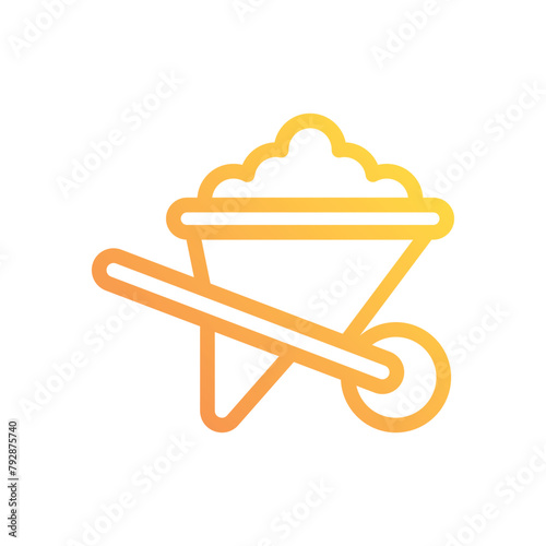 Wheelbarrow vector icon