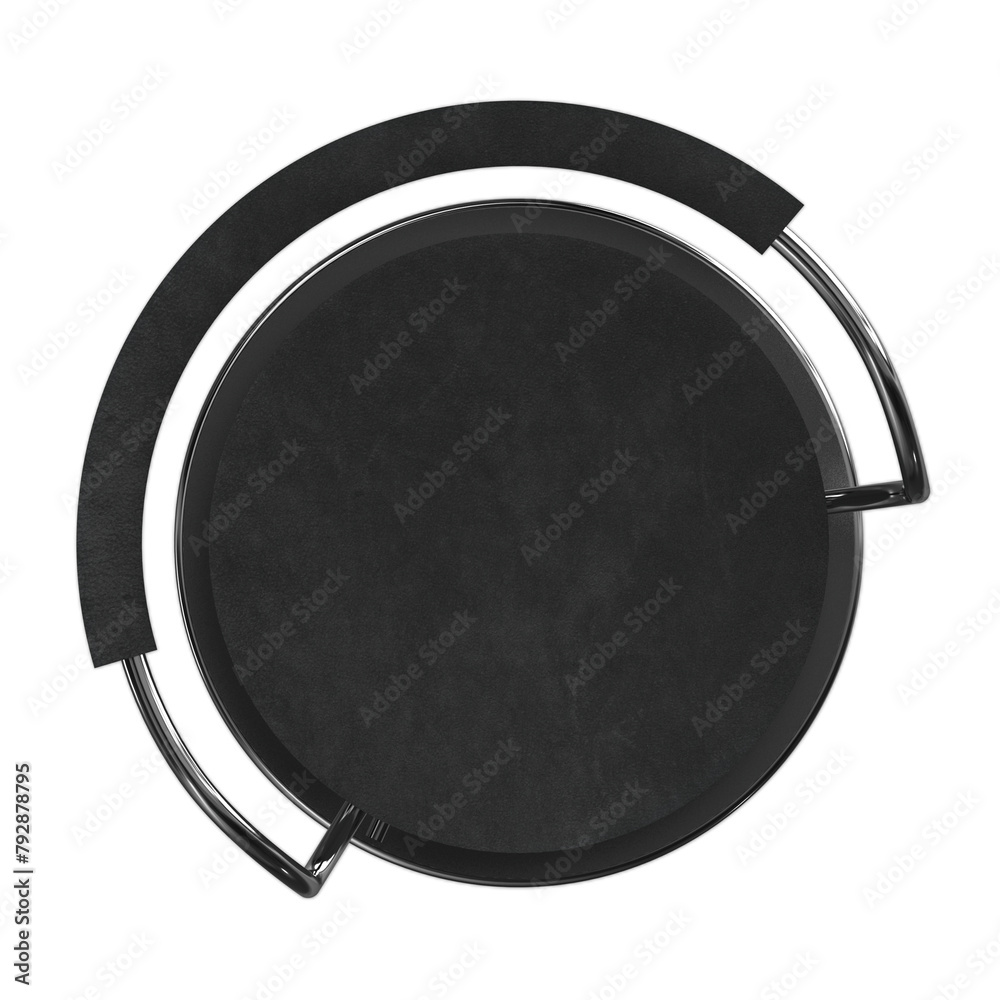Foto Black bar stool top view
