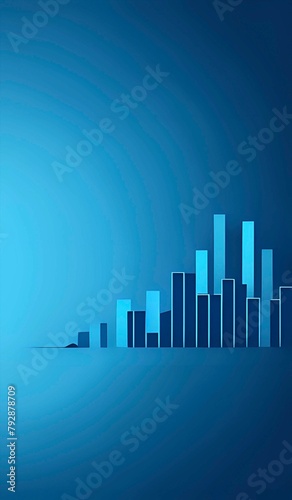 Business background with blue tones