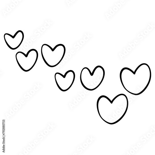 Flying Love Heart Outline 