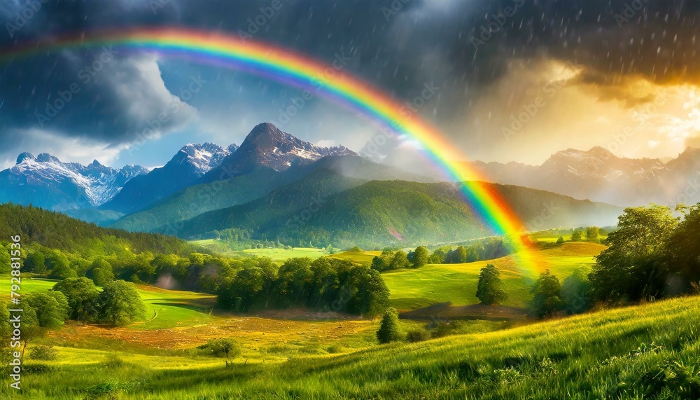 ファンタジーな虹の風景