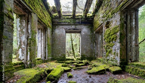 苔で覆われた遺跡 © ベルベットR