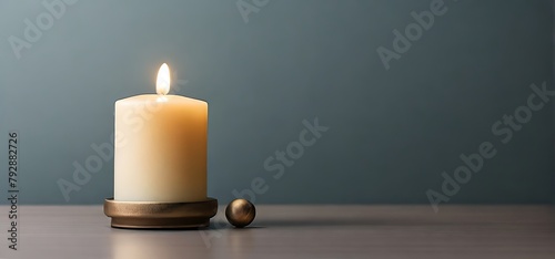 isolated on soft background with copy space Room Candle concept, illustration photo