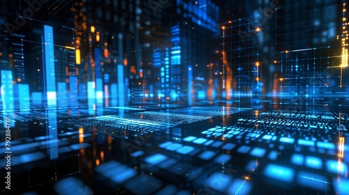 Digital graphic 3d chart background