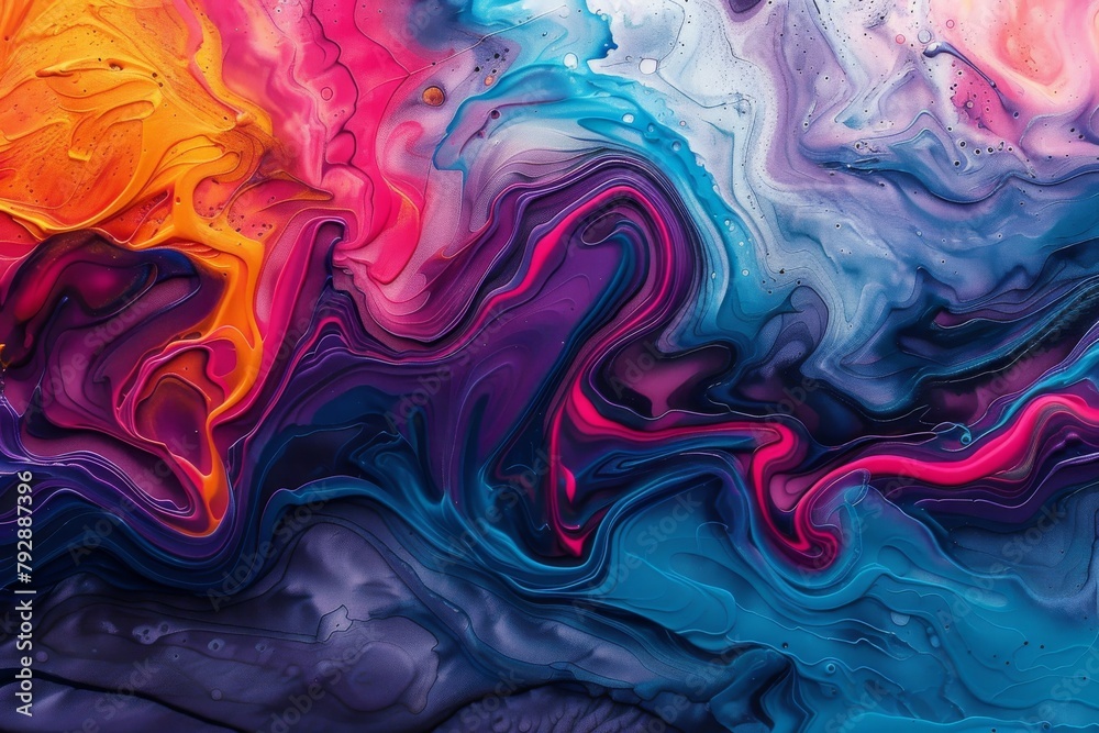 Spectrum swirl. Abstract waves in colorful motion