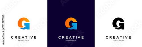 growth arrow letter g logo