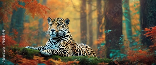  colors beautiful Jaguar beautiful forest 